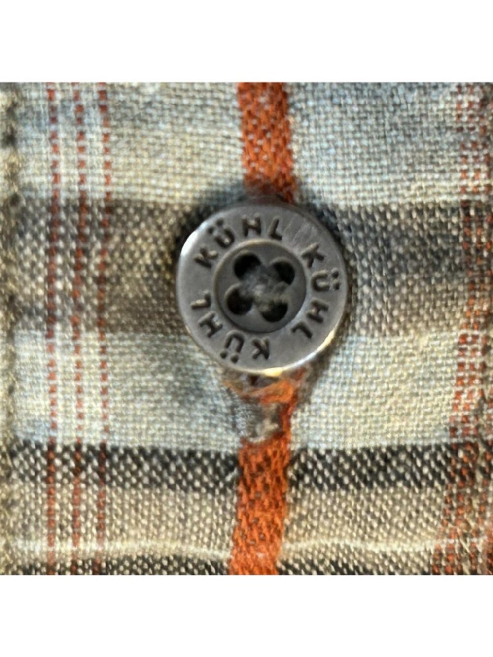 Kuhl Shirt Mens XL Brown Plaid Linen Short Sleeve Button Up Outdoor Hiking - Picture 7 of 13